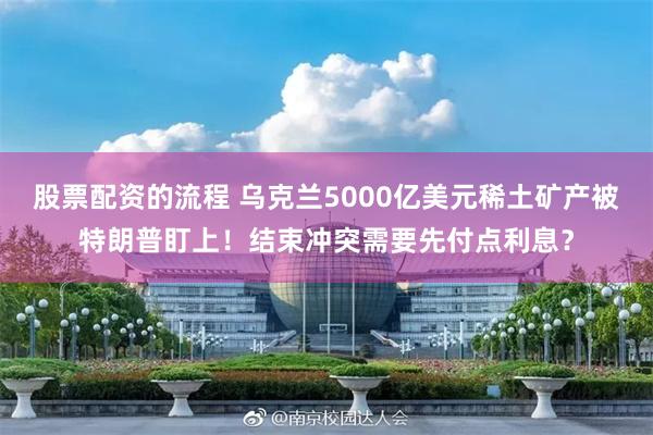 股票配资的流程 乌克兰5000亿美元稀土矿产被特朗普盯上！结束冲突需要先付点利息？