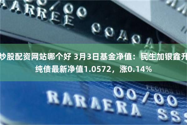 炒股配资网站哪个好 3月3日基金净值:民生加银鑫升纯债最新净值1.0572,涨0.14%