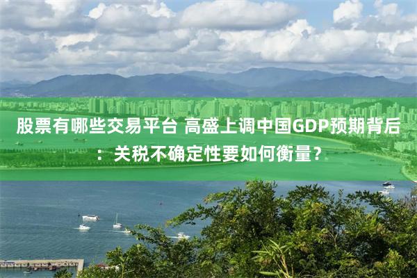 股票有哪些交易平台 高盛上调中国GDP预期背后：关税不确定性要如何衡量？