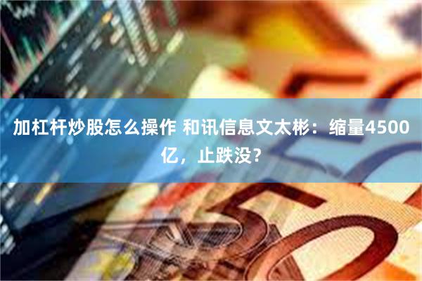 加杠杆炒股怎么操作 和讯信息文太彬:缩量4500亿,止跌没?