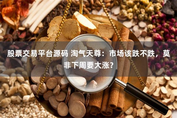 股票交易平台源码 淘气天尊：市场该跌不跌，莫非下周要大涨？