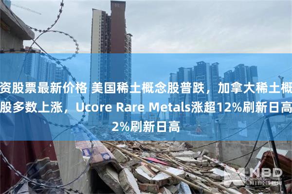 配资股票最新价格 美国稀土概念股普跌，加拿大稀土概念股多数上涨，Ucore Rare Metals涨超12%刷新日高