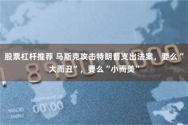 股票杠杆推荐 马斯克攻击特朗普支出法案，要么“大而丑”，要么“小而美”