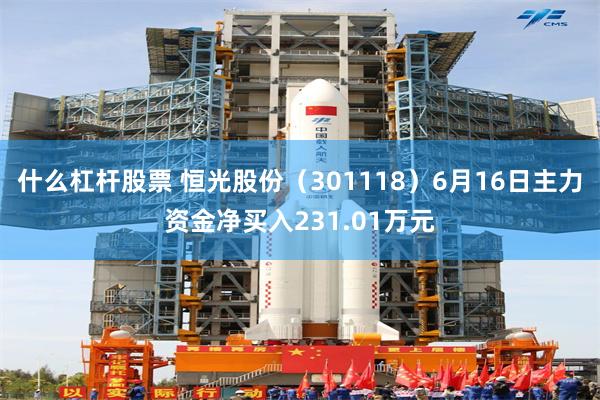 什么杠杆股票 恒光股份（301118）6月16日主力资金净买入231.01万元