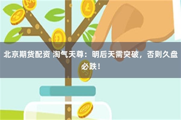 北京期货配资 淘气天尊：明后天需突破，否则久盘必跌！