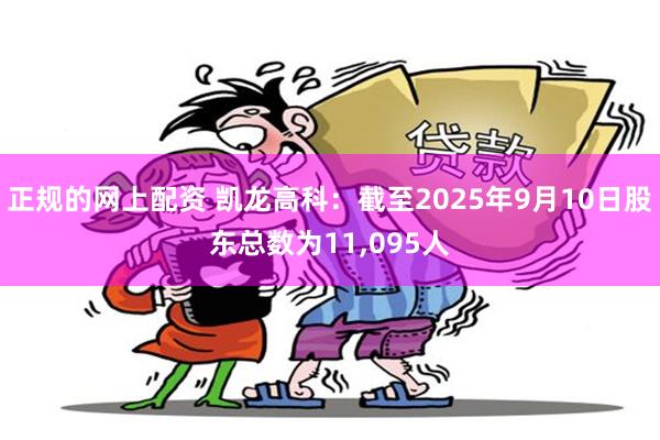 正规的网上配资 凯龙高科：截至2025年9月10日股东总数为11,095人