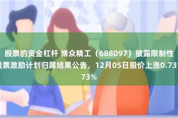 股票的资金杠杆 博众精工（688097）披露限制性股票激励计划归属结果公告，12月05日股价上涨0.73%