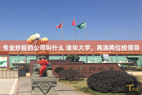 专业炒股的公司叫什么 清华大学,再添两位校领导