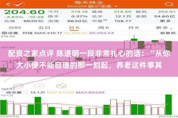 配资之家点评 陈道明一段非常扎心的话：“从你大小便不能自理的那一刻起，养老这件事其