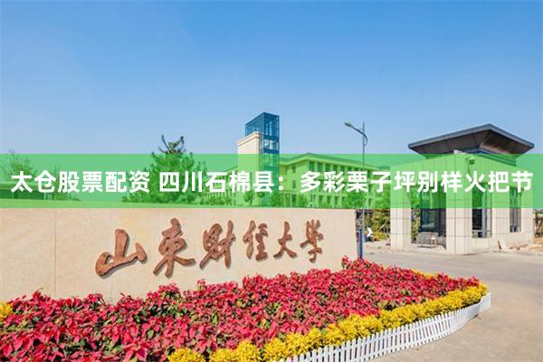 太仓股票配资 四川石棉县：多彩栗子坪别样火把节