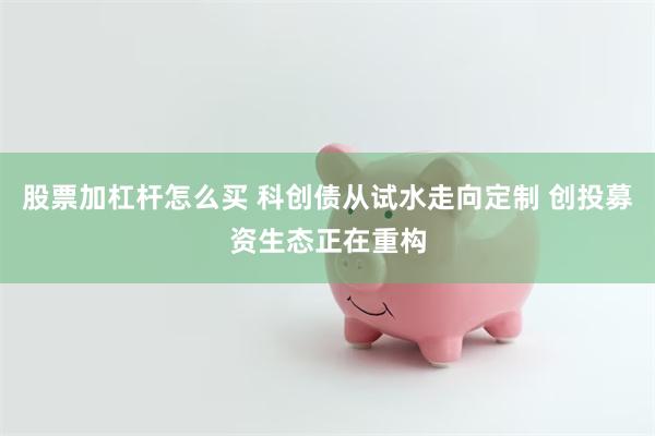 股票加杠杆怎么买 科创债从试水走向定制 创投募资生态正在重构