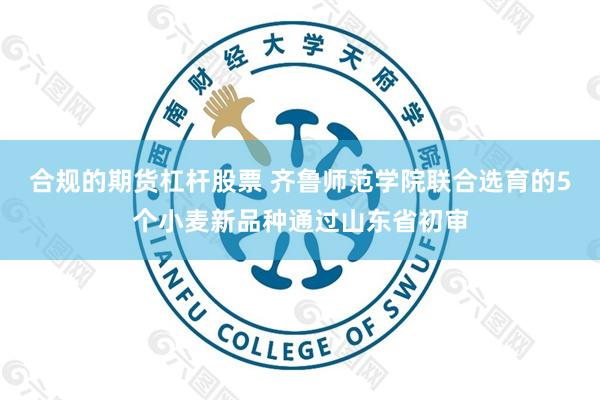 合规的期货杠杆股票 齐鲁师范学院联合选育的5个小麦新品种通过山东省初审