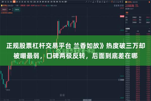 正规股票杠杆交易平台 兰香如故》热度破三万却被嘲最弱，口碑两极反转，后面到底差在哪