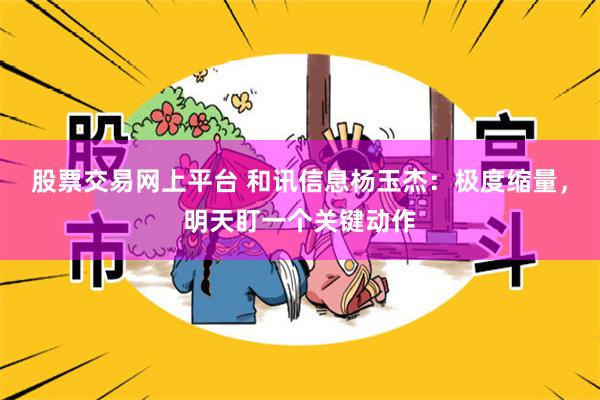股票交易网上平台 和讯信息杨玉杰：极度缩量，明天盯一个关键动作