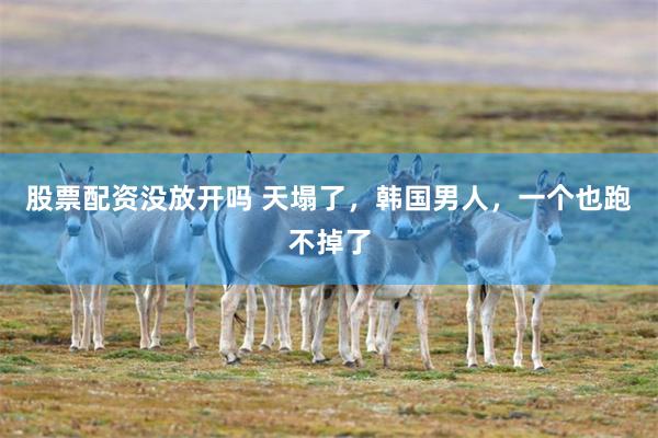股票配资没放开吗 天塌了，韩国男人，一个也跑不掉了